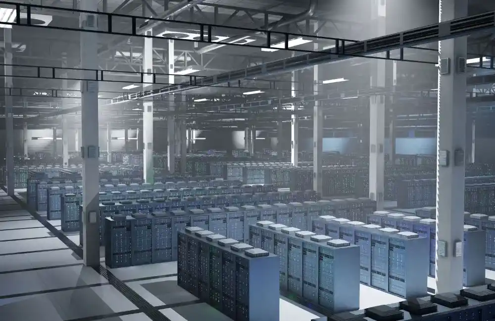 Large data center facility supporting energy management and smart grid systems